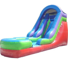 15' Tall Retro Rainbow Water Slide 