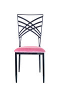 Black Trinity Chair with Pink Cushion