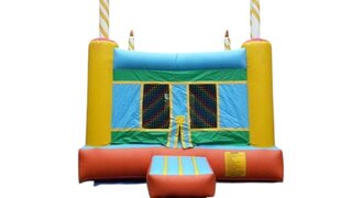 Happy Birthday Bounce House With Candles