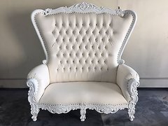 White Loveseat Throne 