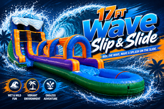 17ft Wave Waterslide with Slip n Slide