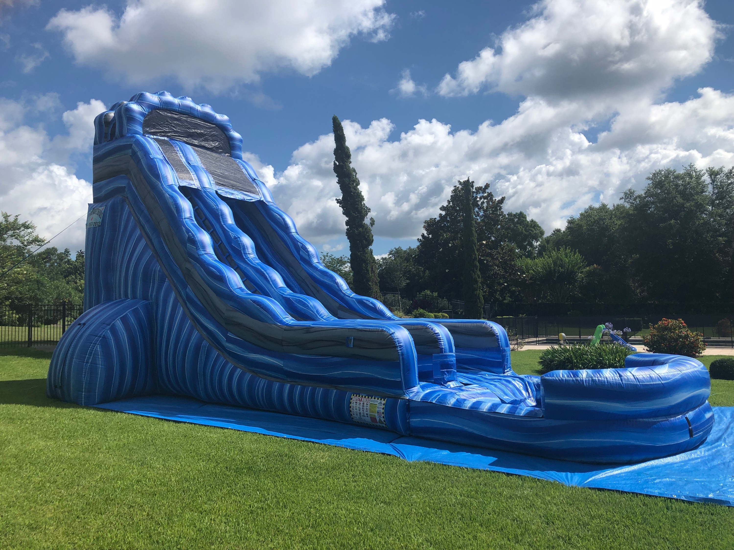 bounce house with slides