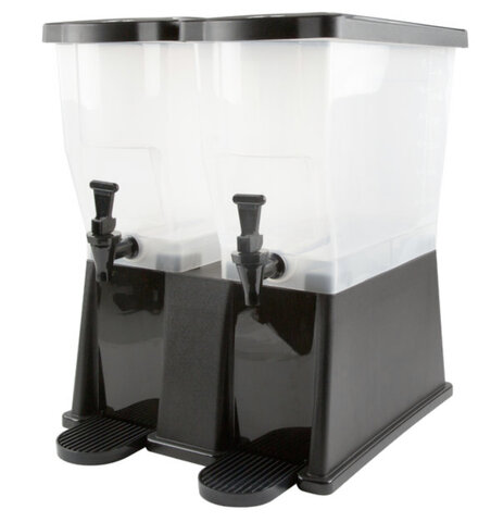 Double 3 Gallon Beverage Dispenser with Stand