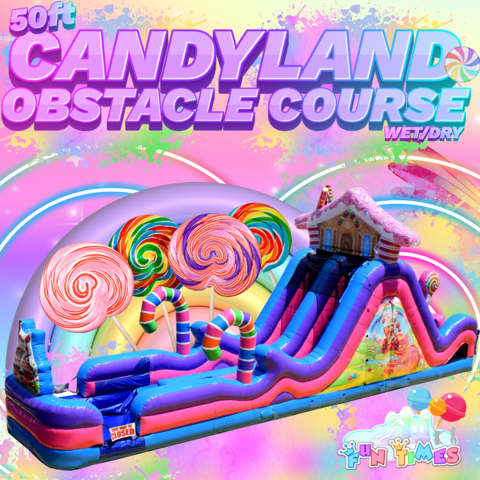 Candy Land 50ft Obstacle Course WET/DRY