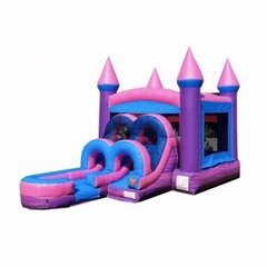 Wet/Dry Combo Bounce House | Pink
