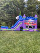 6 in 1 Mermaid Bounce House Combo Wet/Dry