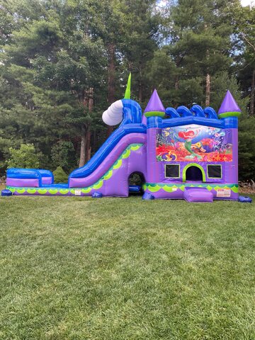 6 in 1 Mermaid Bounce House Combo Wet