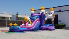 Unicorn Dual Lane Water Slide Combo 