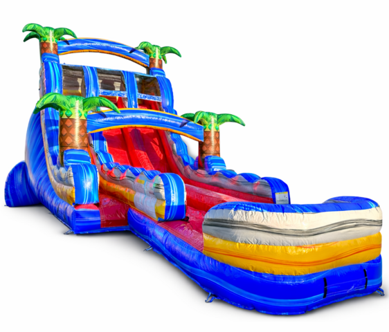 20ft Baja Splash Double Lane Slide