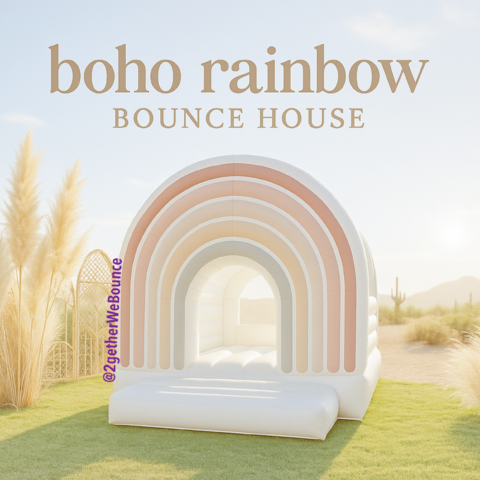 Boho Rainbow Bounce House