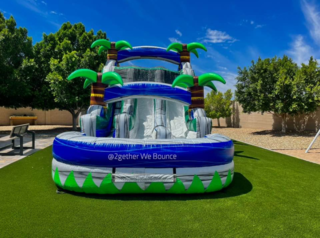 18ft Tropical Double Lane Water Slide