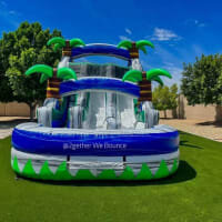 18ft Tropical Double Lane Water Slide