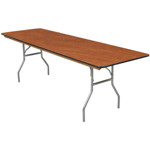 8ft Banquet Wood Folding Table