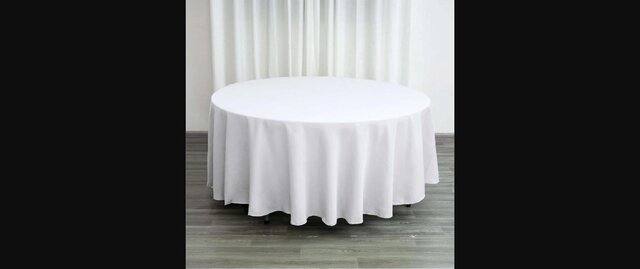 108 Round Polyester Tablecloth