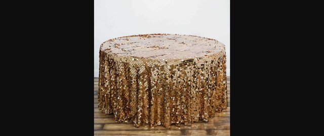 120 Round Sequin Tablecloth