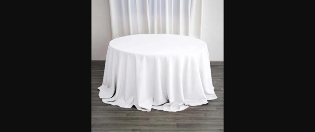 132 Round Polyester Tablecloth