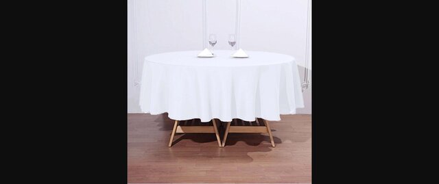 90 Round Polyester Tablecloth