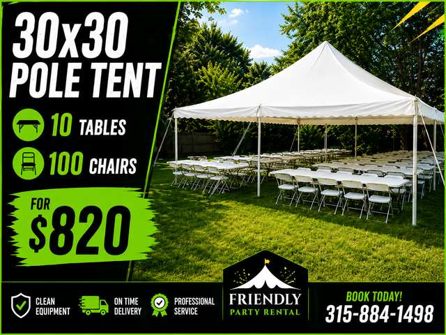 30x30 Tent Package
