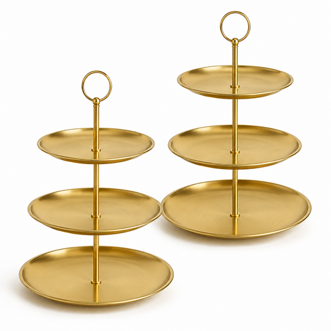 Tiered Cake Display (3-Level Gold)