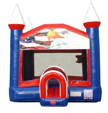 Patriotic Red, White Blue Bounce House