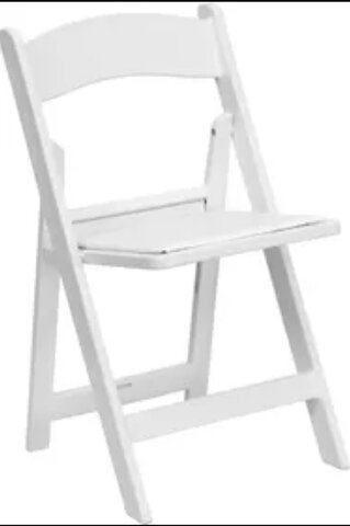 White Resin Folding Chair