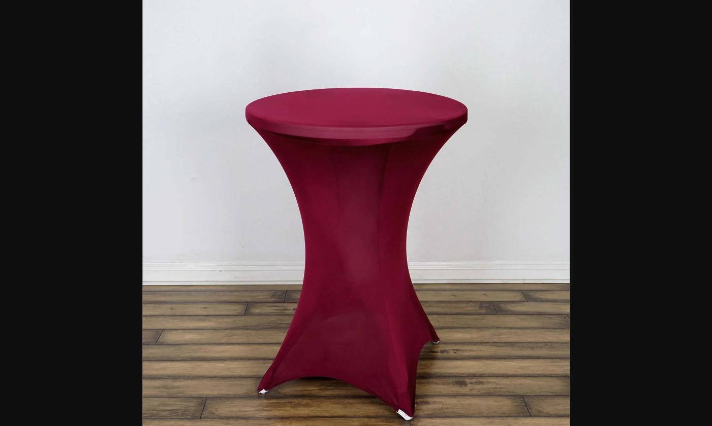 Cocktail Table Cover - Burgundy