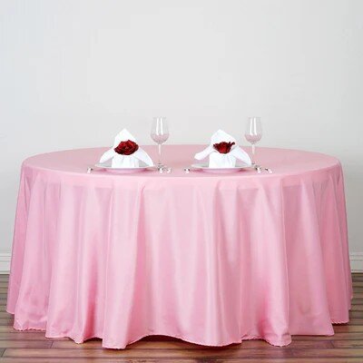 120in Round Sequin Tablecloth - Rose Gold