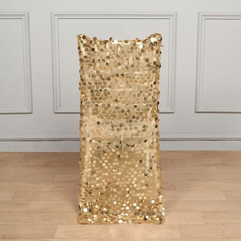 Gold Metallic Glittering Folding Chair Cover