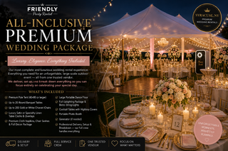 Wedding Package 5 — All-Inclusive Premium Syracuse NY | Friendly Party Rental