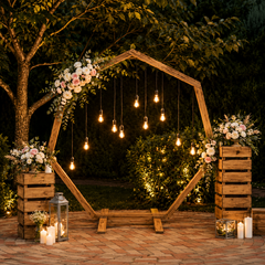 Hexagon Wedding Arch Rental — Syracuse, NY