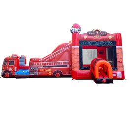 Fire Truck Water Slide Bounce House Rental — Syracuse, NY