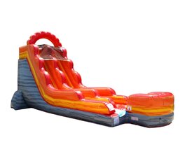 Fire Red Marble Inflatable Water Slide Rental — Syracuse, NY