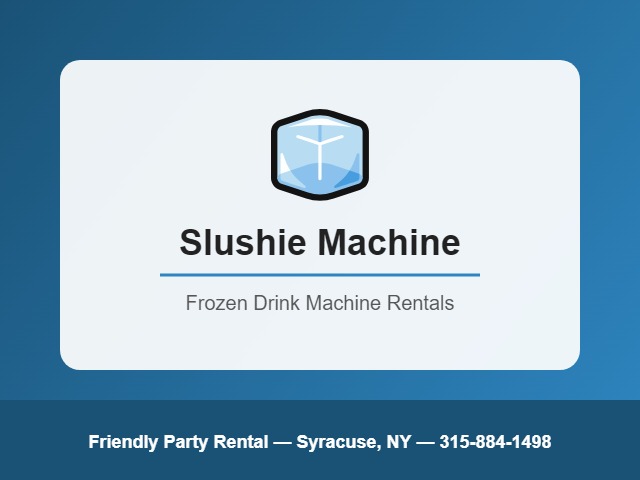 Slushie Frozen Drink Machine Rental