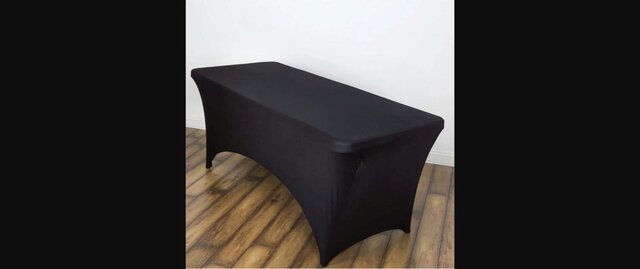 Black Spandex 6ft Table Linen