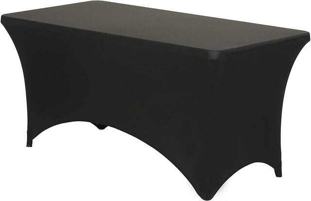 Black Spandex 6ft Table Linen