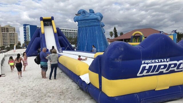 Giant Hippo Waterslide