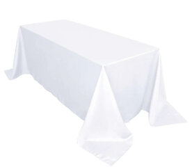 Elegant white table cloth