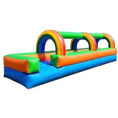 Rainbow Inflatable Splash and Ride Waterslide