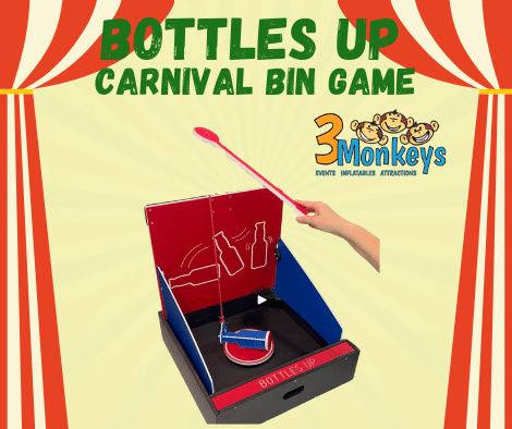 Bottles Up - Carnival Bin Game Rental - 3 Monkeys Inflatables