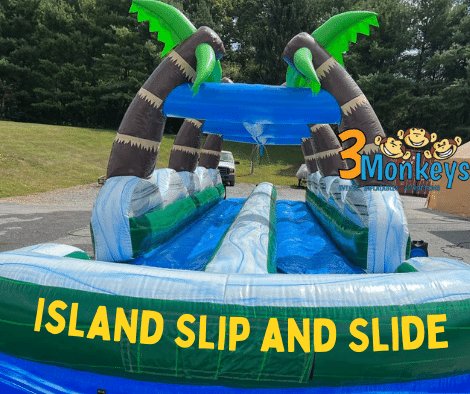 Island Slip n Slide Rentals in Central PA and Northern MD | 3monkeysinflatables.com
