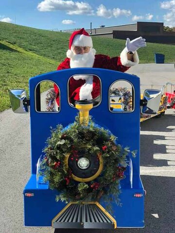 Santa as the Train Conductor