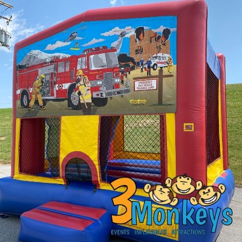 fire truck bounce house rental