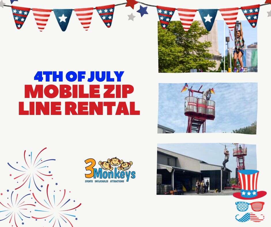 4th of July Mobile Zip Line Rental Near Me