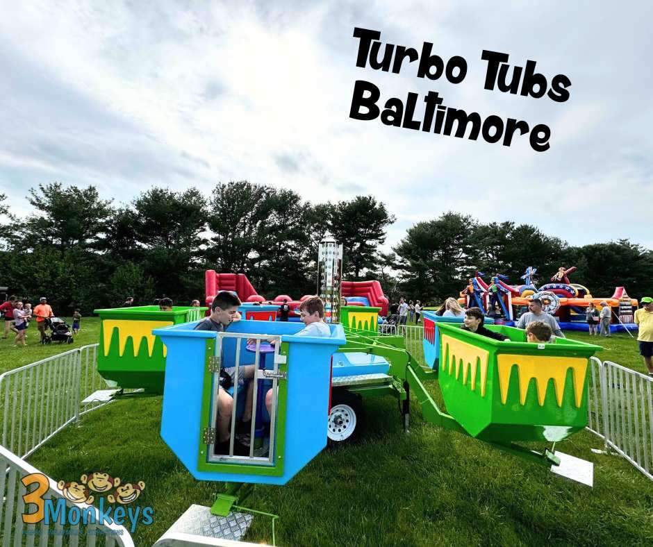 Turbo Tubs Carnival Ride Baltimore - 3 Monkeys Inflatables