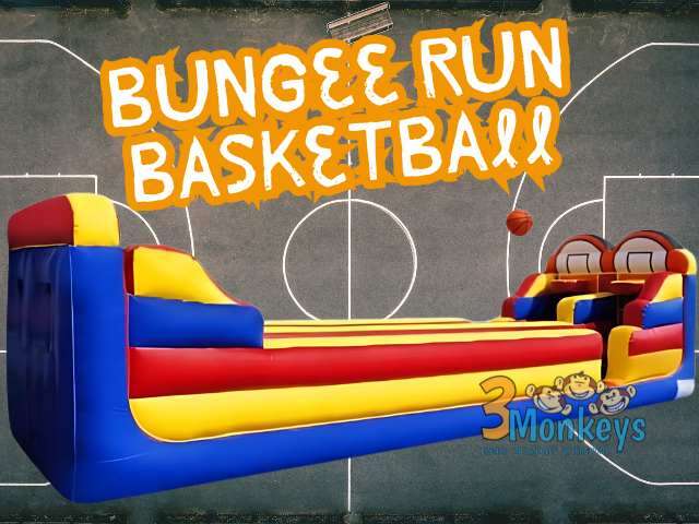 Basketball Bungee Run Inflatable Game Rental | 3 Monkeys Inflatables