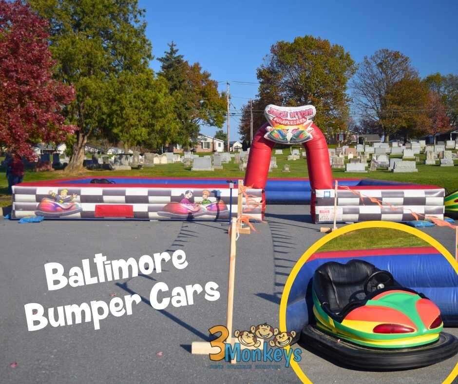 Bumper Cars for Rent in Baltimore - 3 Monkeys Inflatables