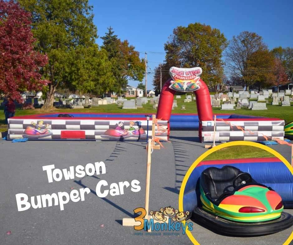 Bumper Cars for Rent in Baltimore - 3 Monkeys Inflatables