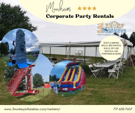 Corporate Party Rentals in Manheim | 3 Monkeys Inflatables