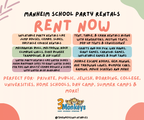 Manheim PA School Carnival Rentals