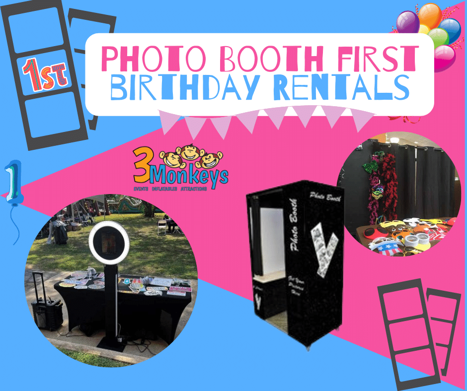 first birthday photo booth rentals